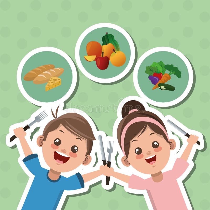 Illustration of Kids Menu, Vector Design, Food and Nutrition Related ...