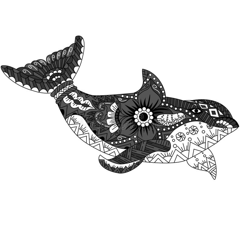 killer-whale-zentangle-in-ethnic-pattern-style-stock-vector