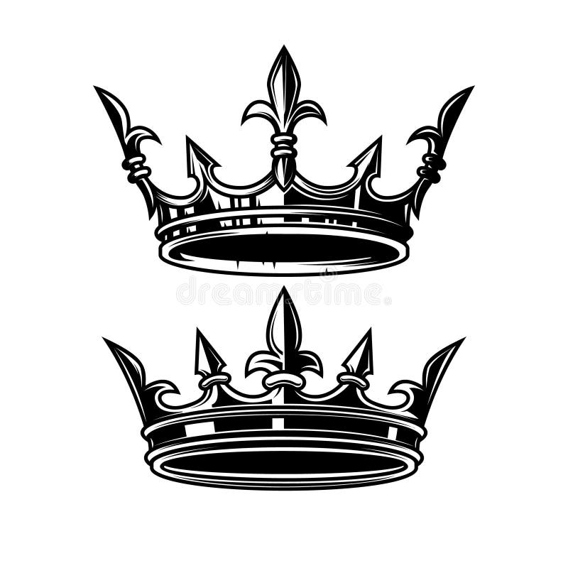 Illustration of King Crown in Monochrome Style. Design Element for Logo,  Emblem, Sign, Poster, T Shirt Stock Vector - Illustration of isolated, king:  249301710