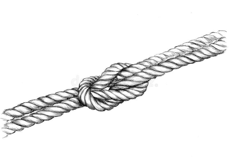 Illustration of a knotted rope