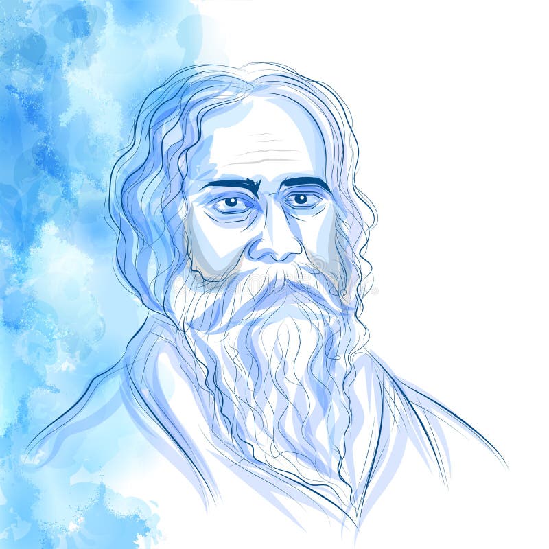 Rabindranath Tagore Charcoal pencil sketch | Very easy drawing | Banglar  Art - YouTube