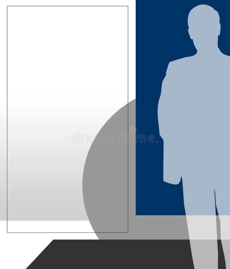 Illustration layout with business man