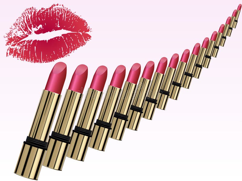 Illustration of lipsticks