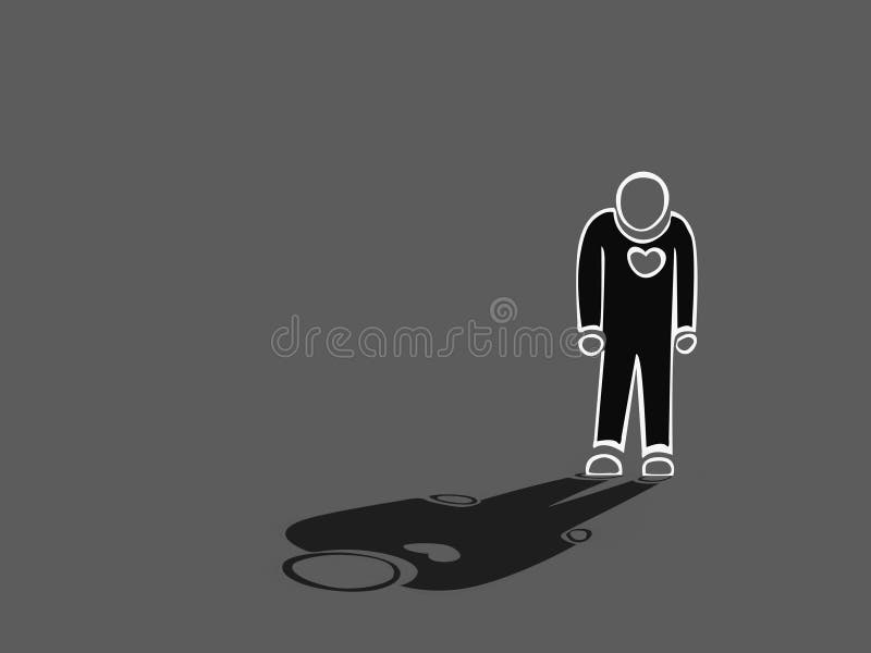 Illustration of Lonely Silhouette Man Stock Illustration - Illustration of  sound, loneliness: 32843538