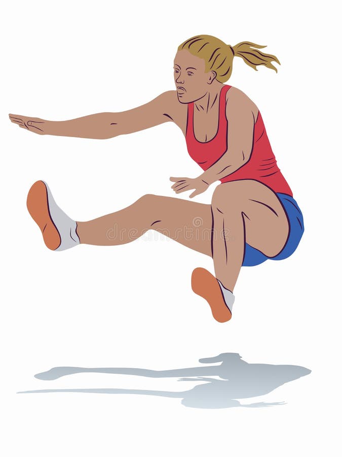 Illustration of a Long Jumper , Vector Draw Stock Vector - Illustration ...