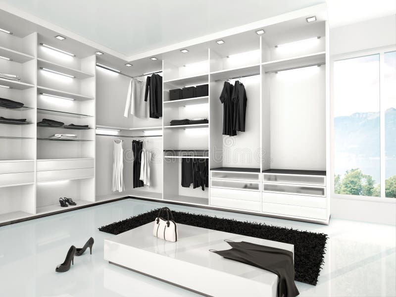 illustration of luxurious white wardrobe in a modern style stock illustration illustration of luxurious white wardrobe in a modern style stock illustration