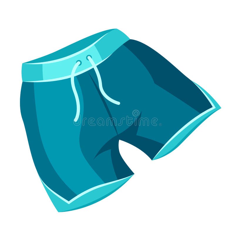 Illustration of Male Swimming Shorts. Stock Vector - Illustration of ...