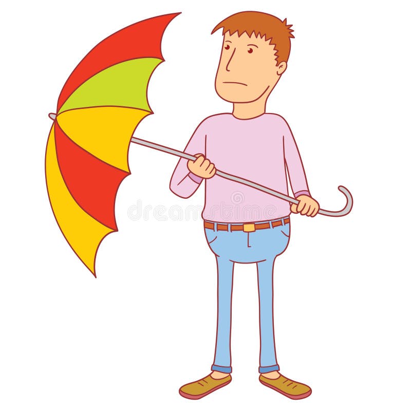 Man Holding Umbrella Stock Illustrations 2,810 Man Holding Umbrella