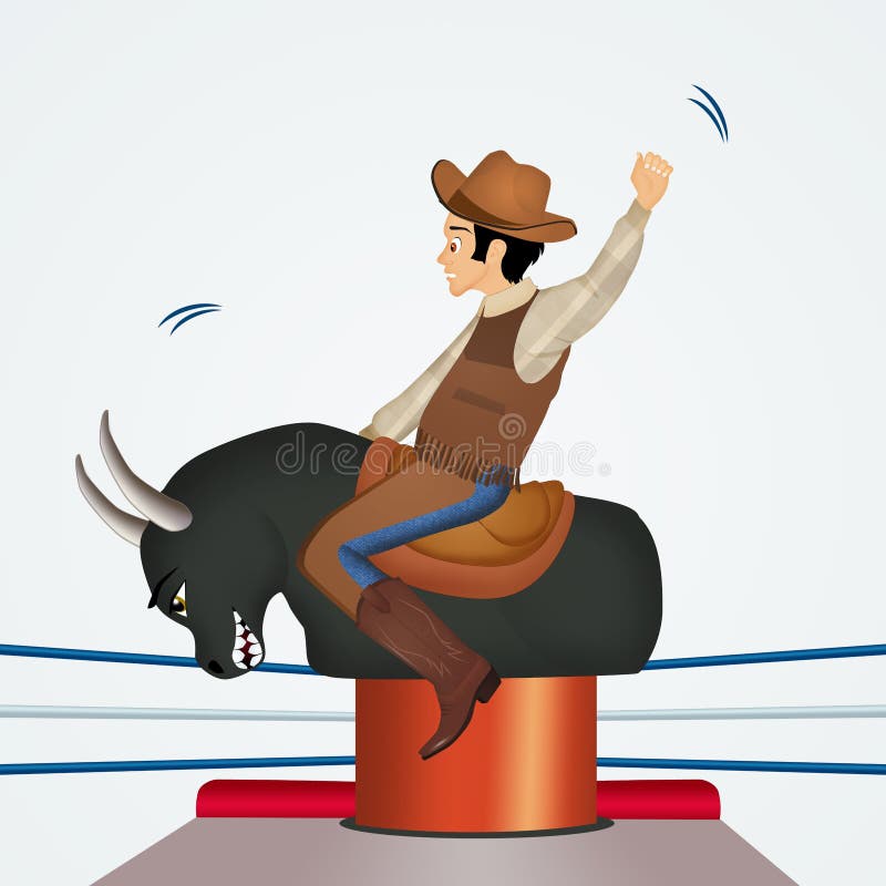 Illustration of Mechanical Bull Stock Illustration Illustration of