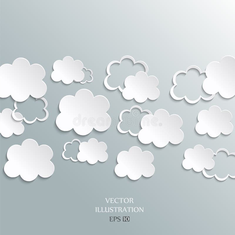 Illustration Messages in the Form of Clouds. Stock Vector ...