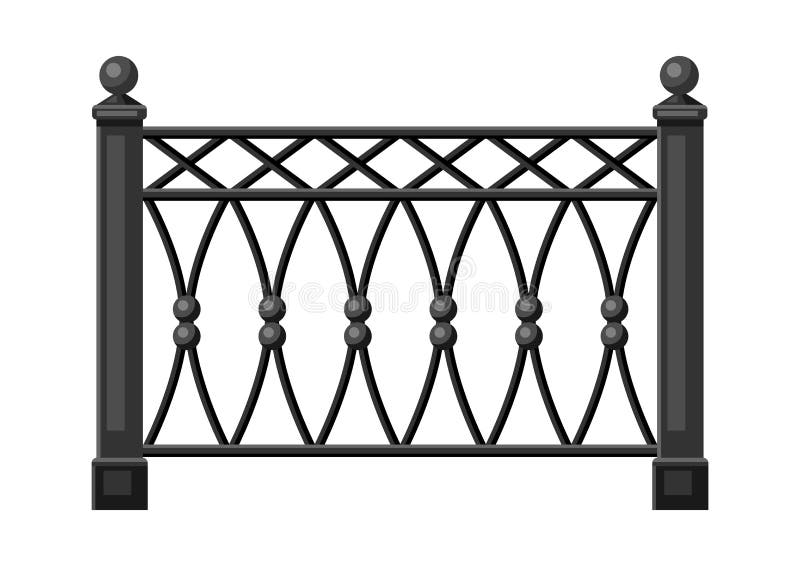 Illustration of Metal Forged Fence. Stock Vector - Illustration of ...