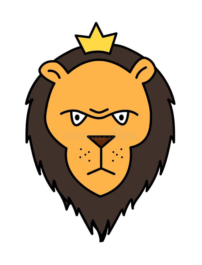 Illustration mignonne de vecteur d'un lion dans le style de bande dessinée illustration libre de droits Illustration mignonne de vecteur d'un lion dans le style de bande dessinée illustration libre de droits