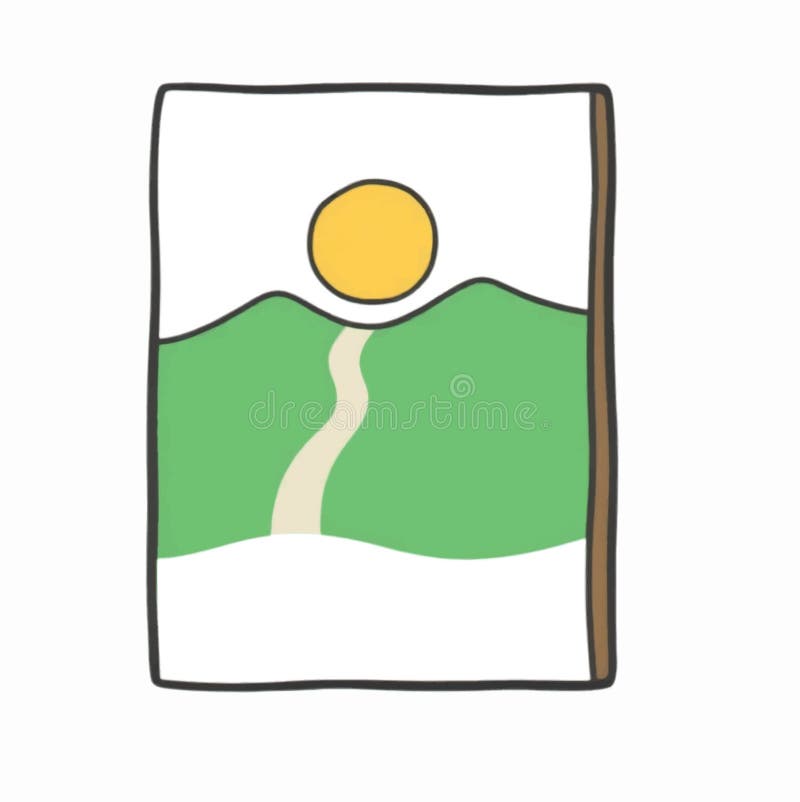 Illustration Minimalist Rahmen Wand Kunstparadies für Heimgestaltung vektor abbildung