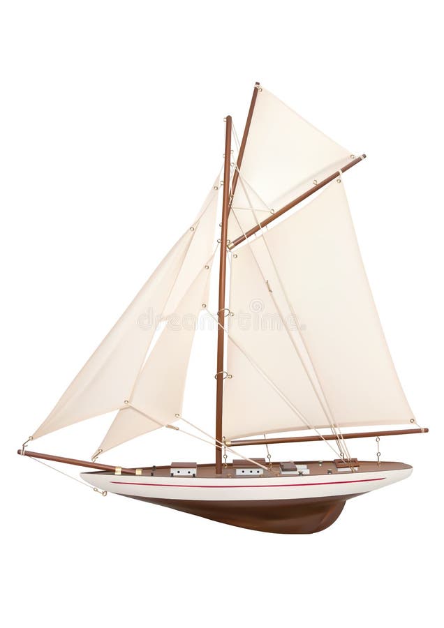 illustration of model sailing yacht stock vector