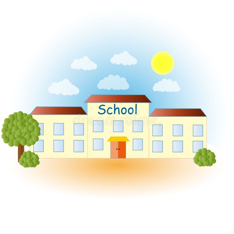 Illustration of a modern school