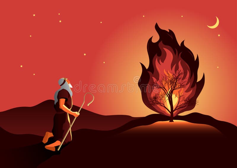 clipart of burning bush