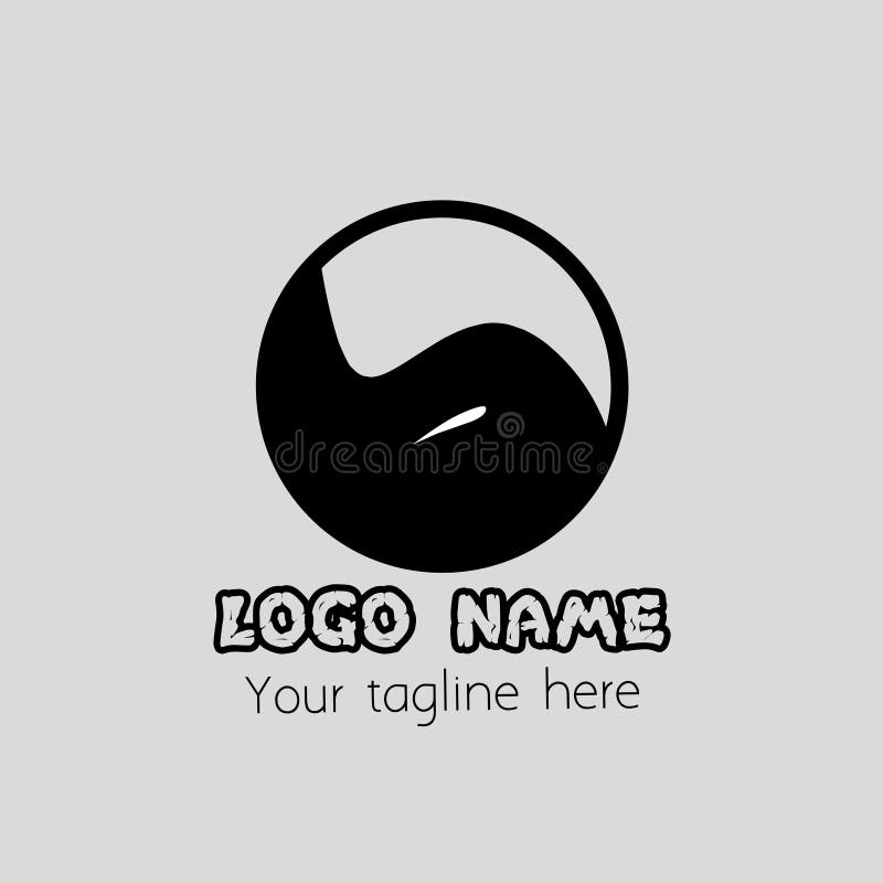 A simple round logo and an image of a mountain. Bulat vectors