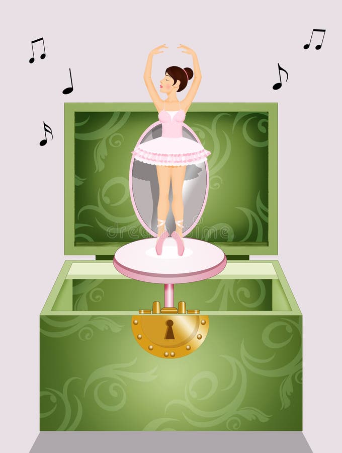 Illustration of Music Box Set Stock Illustration Illustration of