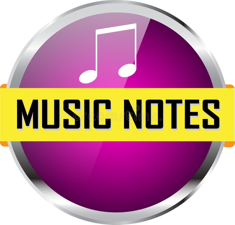 Illustration Music Notes for Design on White Background Stock