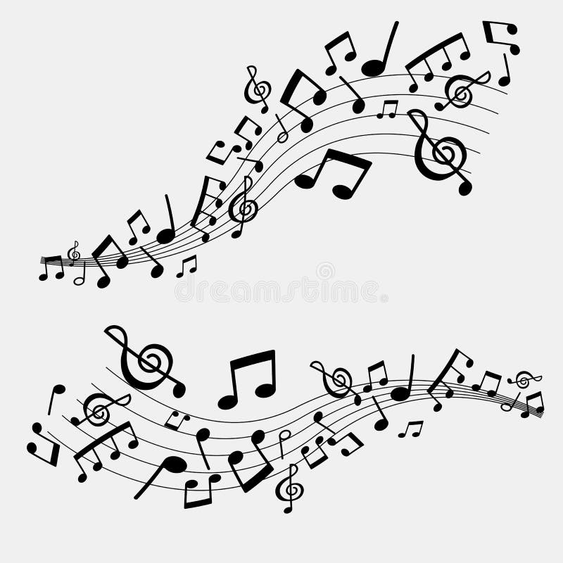 Black Music notes stock vector. Illustration of piano - 13172450