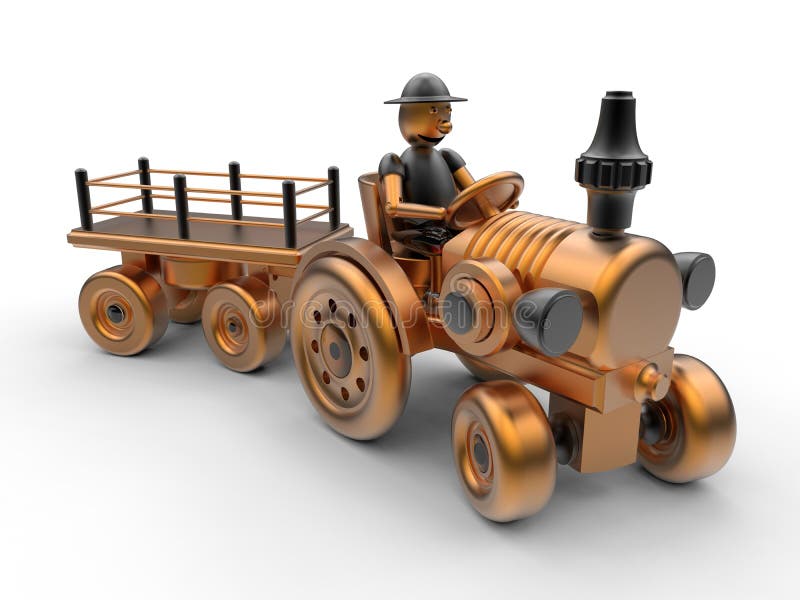 Illustration métallique orange de tracteur illustration de vecteur Illustration métallique orange de tracteur illustration de vecteur
