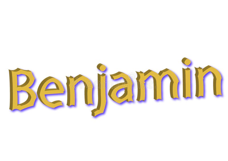 Illustration, name benjamin isolated in a white background stock illustration Illustration, name benjamin isolated in a white background stock illustration