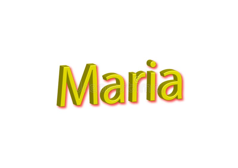 Name Maria Stock Illustrations – 90 Name Maria Stock Illustrations, Vectors  & Clipart - Dreamstime