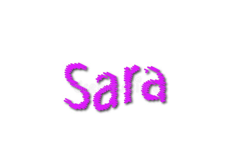 Sara Female First Name Bitten Colorful 3d Lettering Birthday Cake with