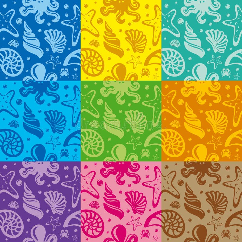 Illustration of nautical wallpaper background seamless patterns. Illustration of nautical wallpaper background seamless patterns
