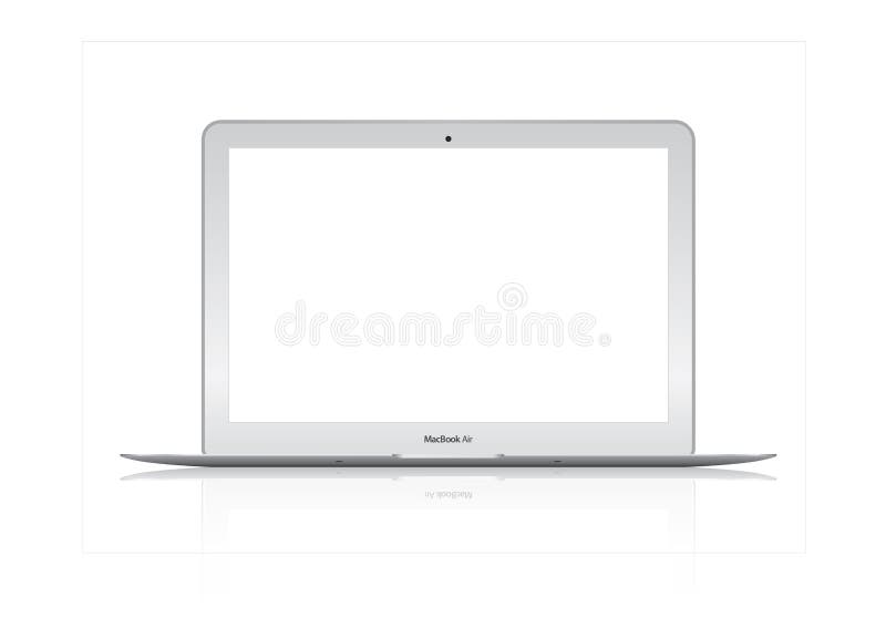 Illustration of New Apple Mac Book Air laptop