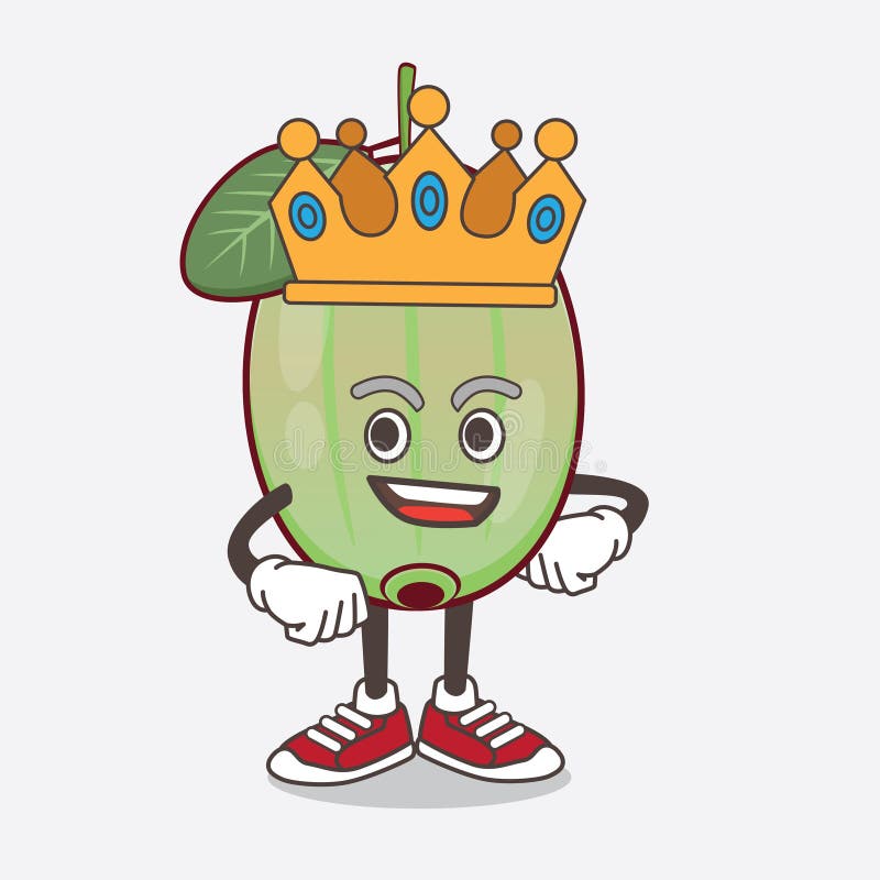 King Lime Mascot Cartoon Style Stock Vector - Illustration of king ...