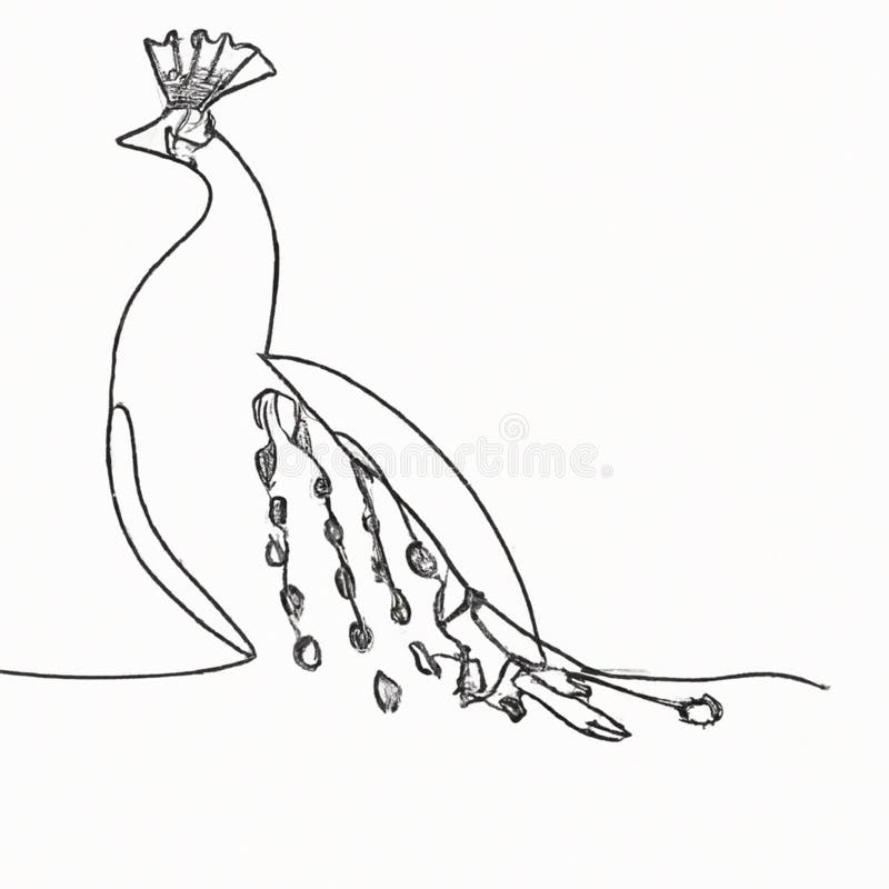 Peacock Drawing Vector Art, Icons, and Graphics for Free Download