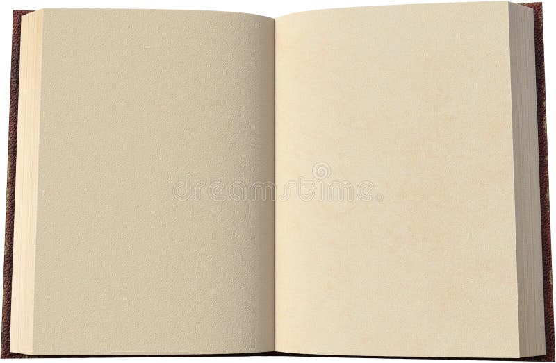 Old Open Book with Empty Pages Stock Image - Image of background,  isolation: 118507651