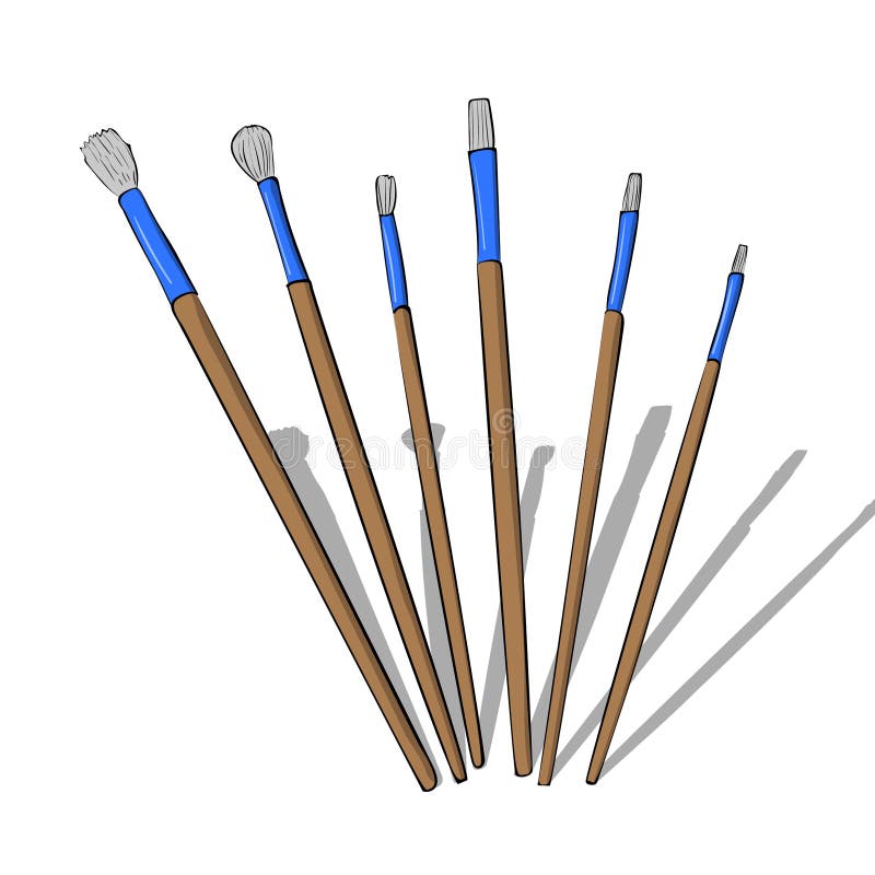 Illustration of Paintbrush on the White Stock Illustration ...