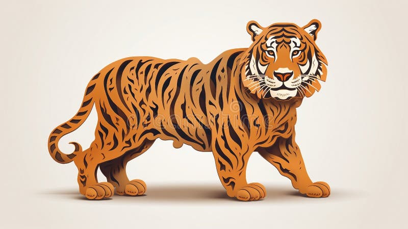 Tiger 3d Model Ai Digital Artwork, Three Dimensional Tiger, Cute