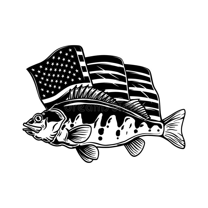 Fishing Is My Therapy American Flag With Bass Fish Illustration Design  Element For Poster Card Banner T Shirt Vector Illustration Stock  Illustration - Download Image Now - iStock