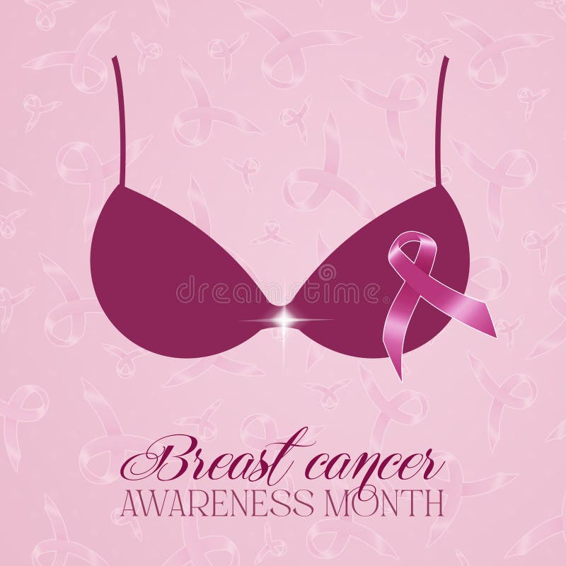 Premium Vector  Bra illustration in breast cancer awareness month