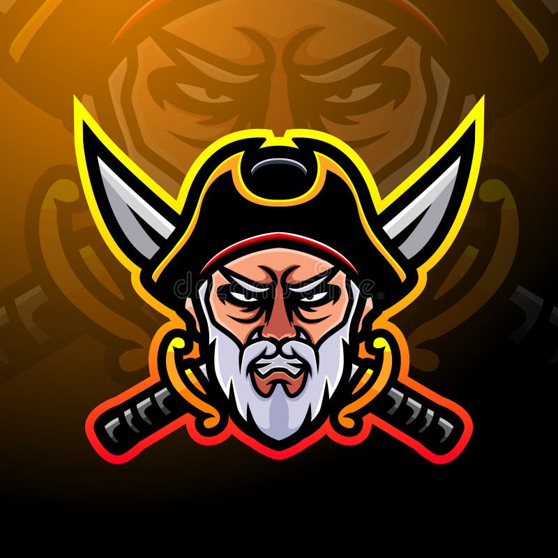 Premium Vector  Pirate esport mascot logo design