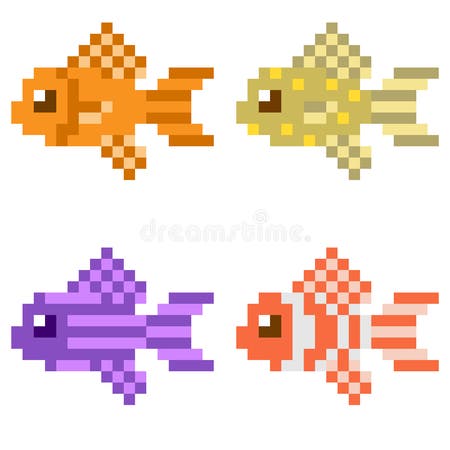 Pixel Art Icon Fish Stock Illustrations – 887 Pixel Art Icon Fish Stock ...