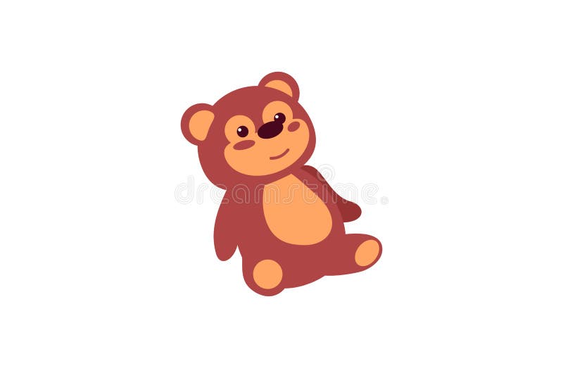 Child soft toy semi flat RGB color vector illustration. Doll for young kids. Valentine cute present. Fluffy mascot. Gift to toddler. Plush bear isolated cartoon object on white background. Child soft toy semi flat RGB color vector illustration. Doll for young kids. Valentine cute present. Fluffy mascot. Gift to toddler. Plush bear isolated cartoon object on white background