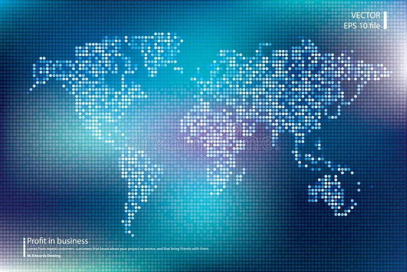 Illustration pointillée de vecteur de carte du monde Concept d'affaires au sujet des éléments globaux de carte du monde Couleurs illustration de vecteur Illustration pointillée de vecteur de carte du monde Concept d'affaires au sujet des éléments globaux de carte du monde Couleurs illustration de vecteur