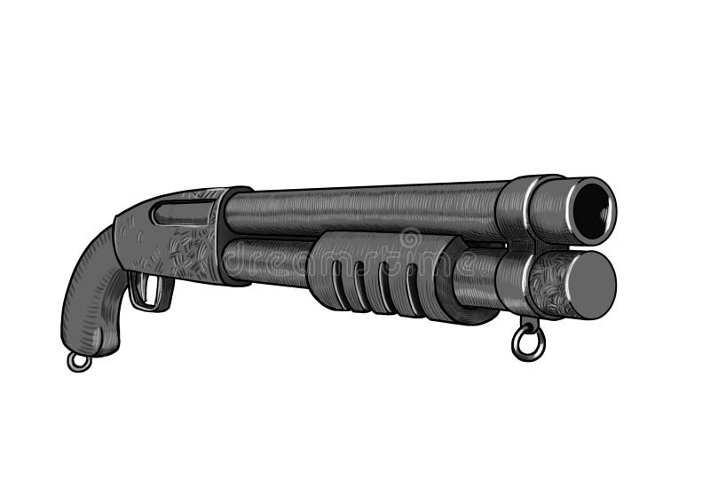 cartoon pump shotgun