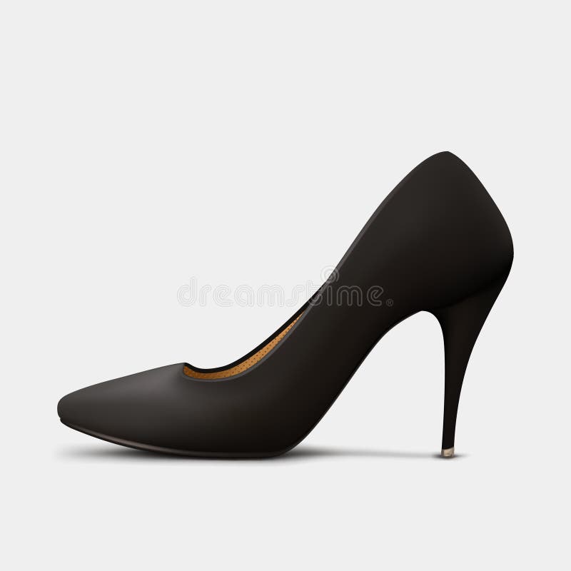 Black woman shoe side view stock vector. Illustration of design - 173489878