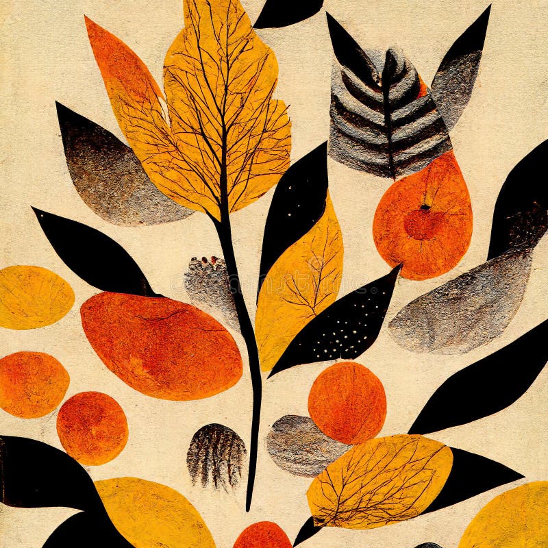 Illustration of Red and Black Flower Pattern Background Stock