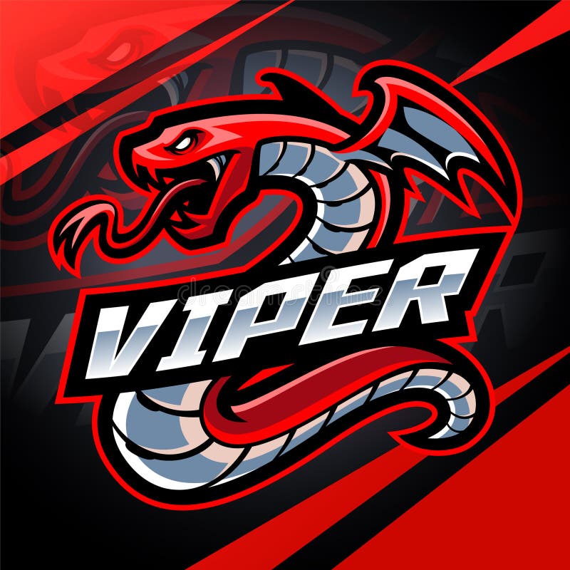 Red Viper Snake Mascot Logo Design Stock Vector - Illustration of