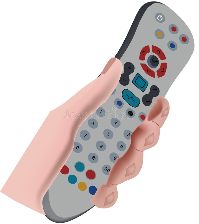 Hand Holding Tv Remote Control Stock Illustrations 407 Hand Holding