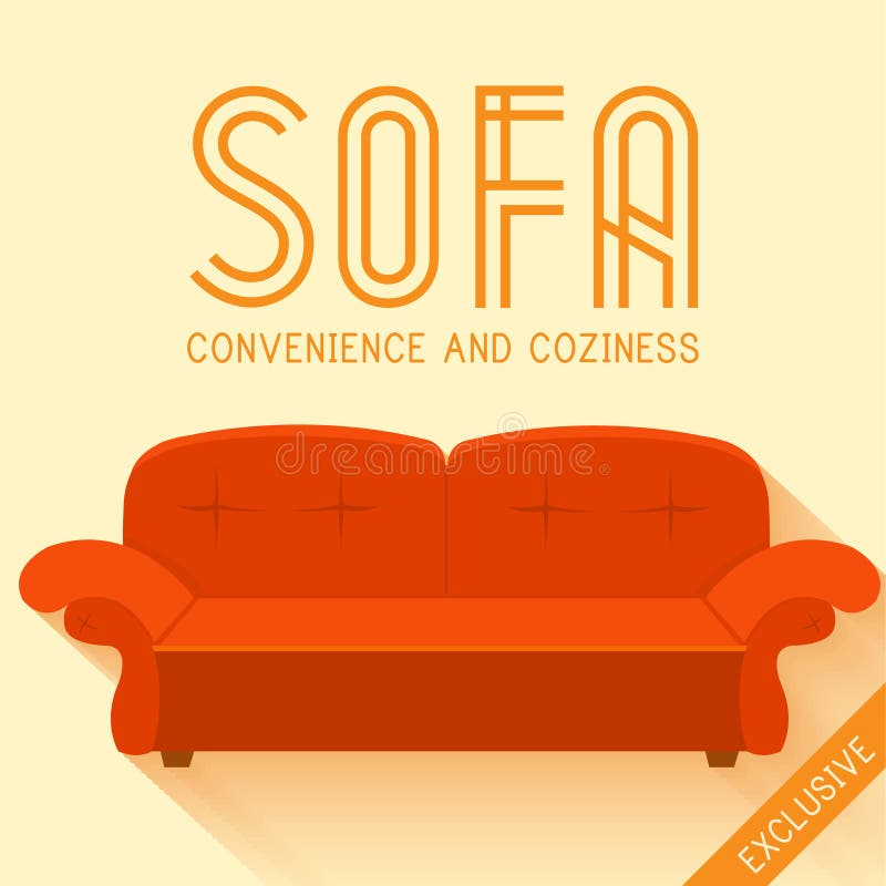 Illustration rouge plate de vecteur de fond de sofa illustration de vecteur Illustration rouge plate de vecteur de fond de sofa illustration de vecteur