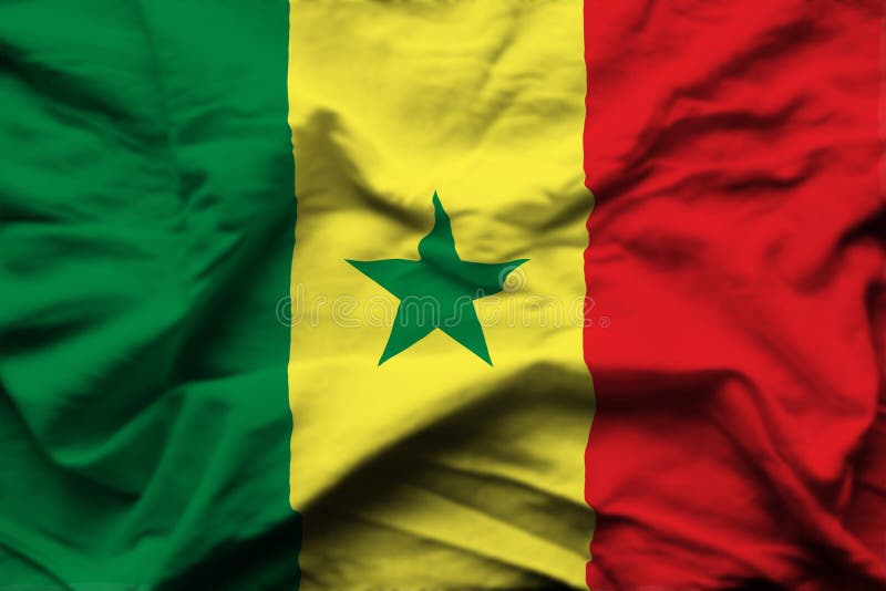 Illustration réaliste de drapeau du Sénégal illustration libre de droits Illustration réaliste de drapeau du Sénégal illustration libre de droits