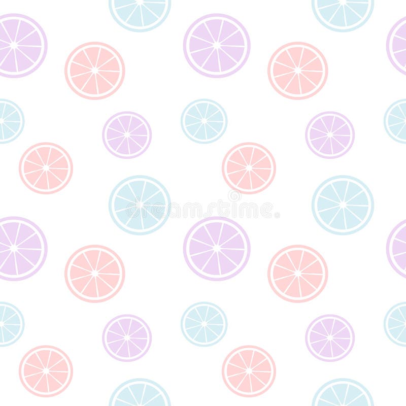 Illustration sans couture de fond de modèle de tranche orange colorée mignonne illustration stock Illustration sans couture de fond de modèle de tranche orange colorée mignonne illustration stock