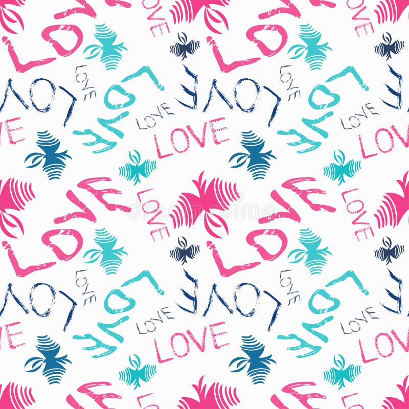 Illustration sans couture de vecteur de modèle de graffiti colorée par grunge illustration stock Illustration sans couture de vecteur de modèle de graffiti colorée par grunge illustration stock